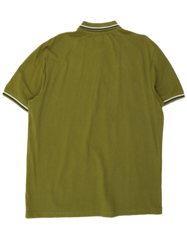 Kappa Mens Polo Shirt 3XL Khaki Striped