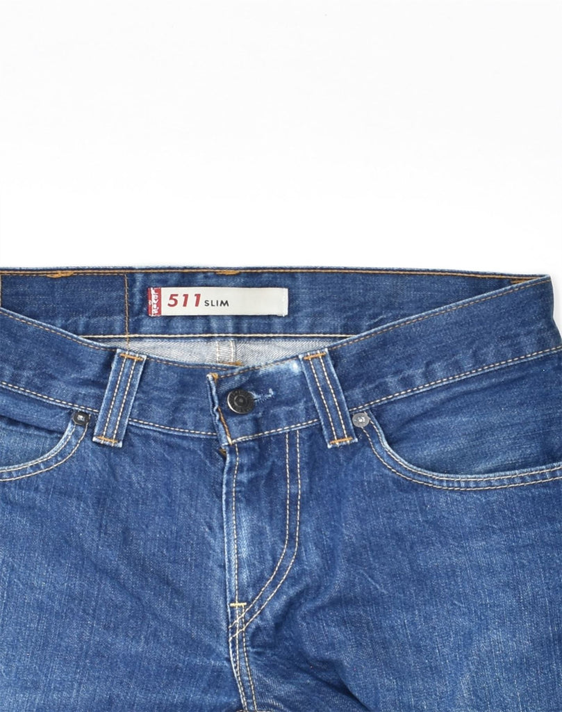 LEVI'S Womens 511 Slim Jeans W31 L34 Blue Cotton | Vintage Levi's | Thrift | Second-Hand Levi's | Used Clothing | Messina Hembry 