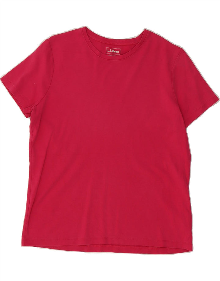 L.L.BEAN Womens T-Shirt Top UK 14 Medium Pink Cotton Vintage L.L.Bean and Second-Hand L.L.Bean from Messina Hembry 