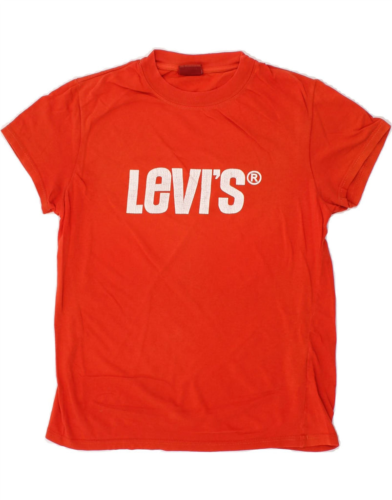 LEVI'S Girls Graphic T-Shirt Top 12-13 Years Small Orange Cotton | Vintage Levi's | Thrift | Second-Hand Levi's | Used Clothing | Messina Hembry 