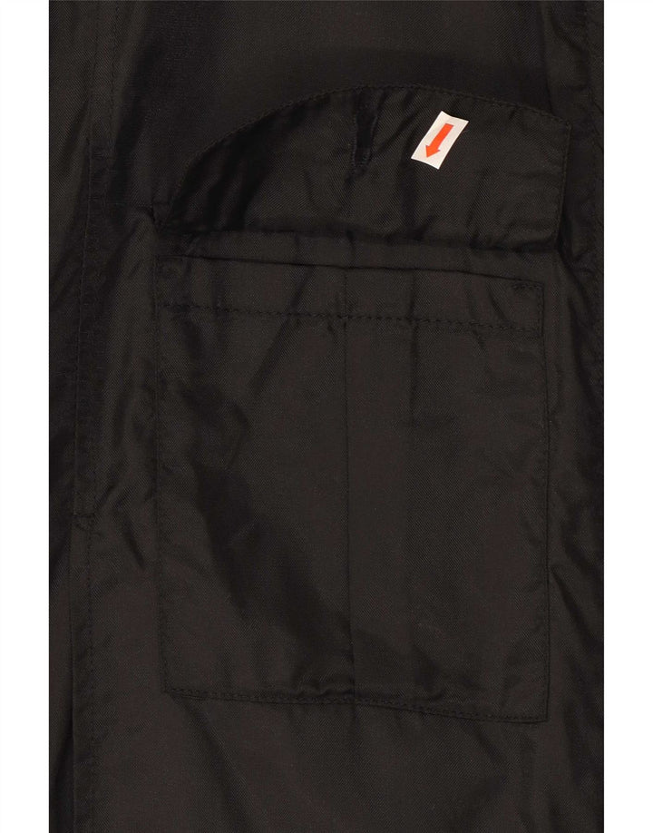 Benetton Womens Utility Jacket IT 44 Medium Black Polyamide