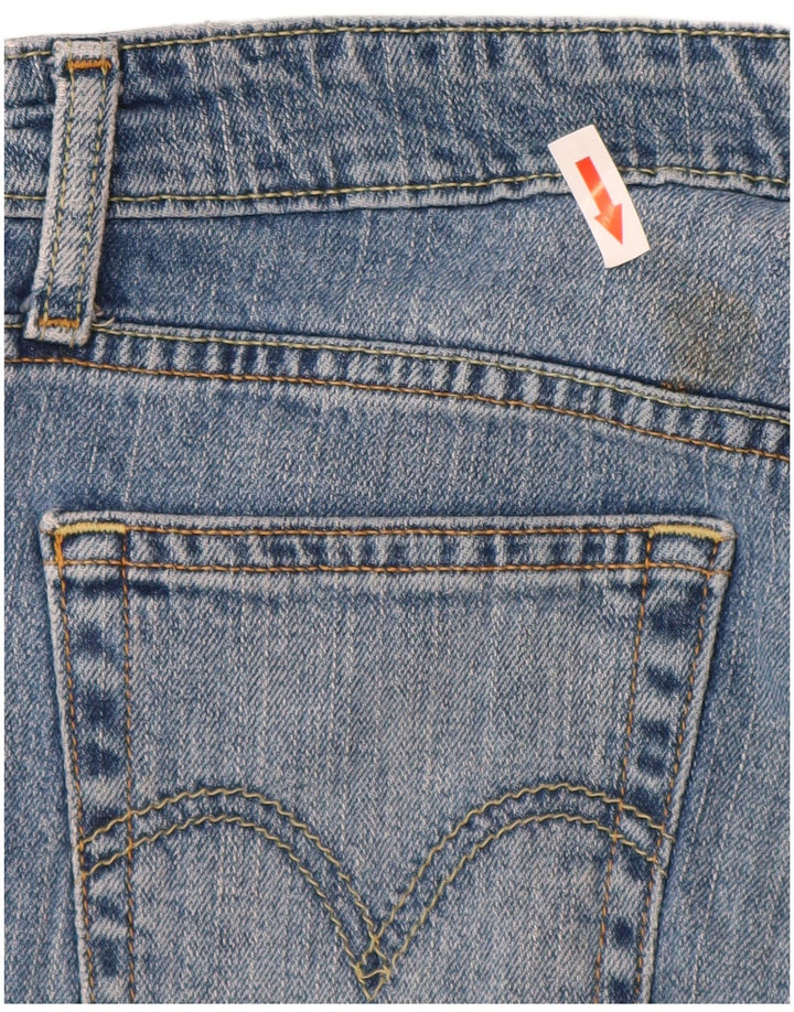 Levi's Womens 518 Super Low Bootcut Jeans W28 L32 Blue Cotton