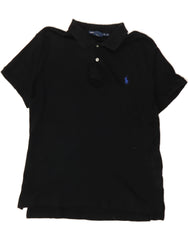 RALPH LAUREN Mens Classic Fit Polo Shirt Large Black Cotton