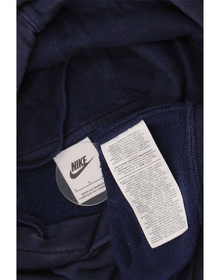 Nike Mens Hoodie Jumper Small Navy Blue Cotton