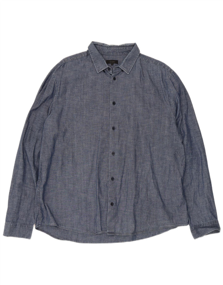 Cos Mens Shirt XL Blue Cotton