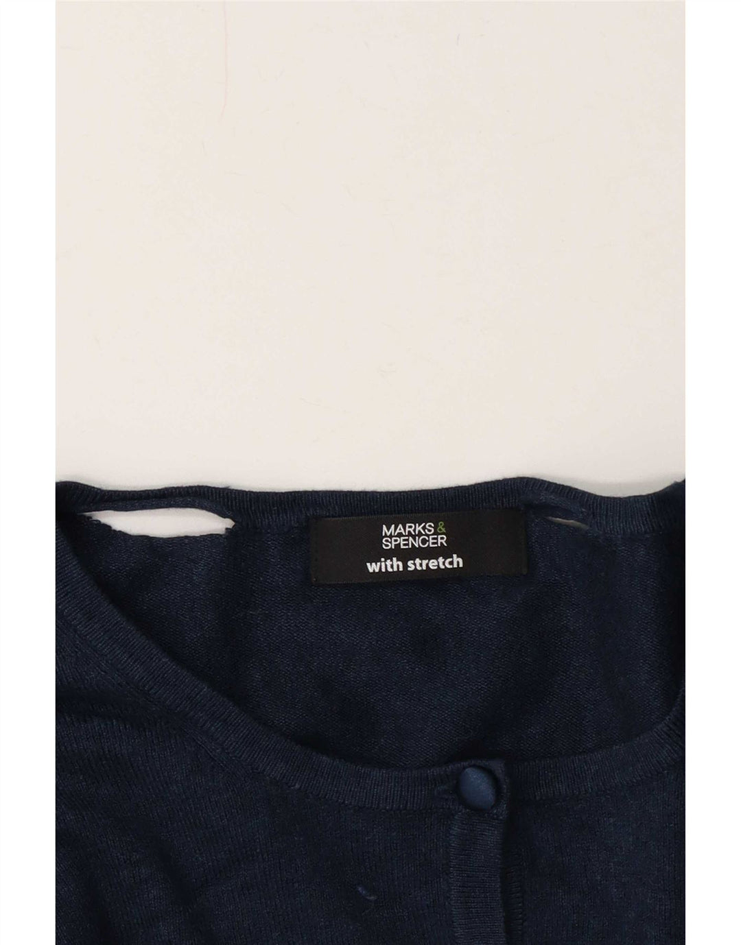 Marks & Spencer Womens Cardigan Sweater UK 12 Medium Navy Blue