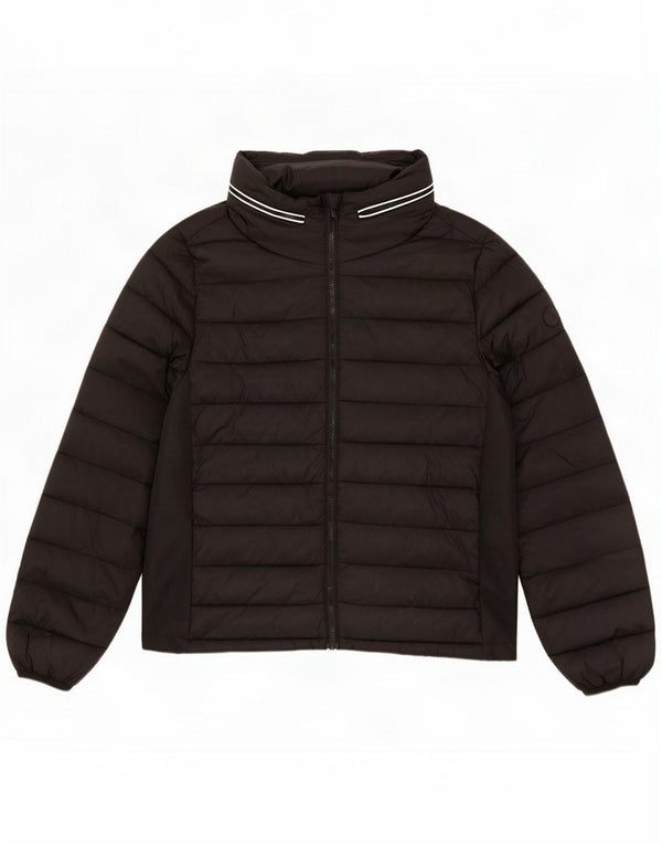 Mistral Mens Hooded Padded Jacket UK 38 Medium Black Polyamide