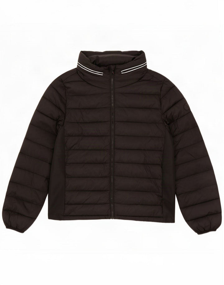Mistral Mens Hooded Padded Jacket UK 38 Medium Black Polyamide