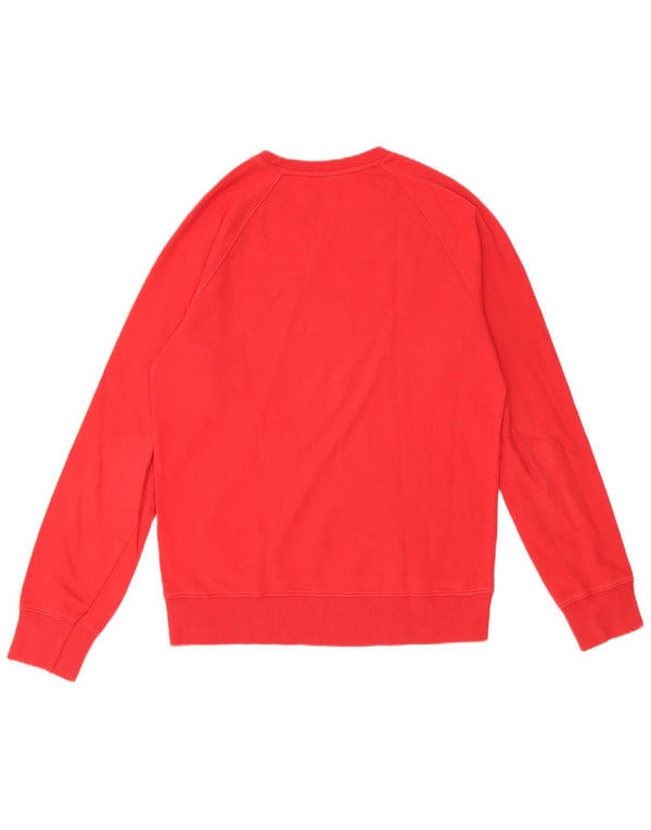 Benetton Mens Sweatshirt Jumper Large Red Cotton
