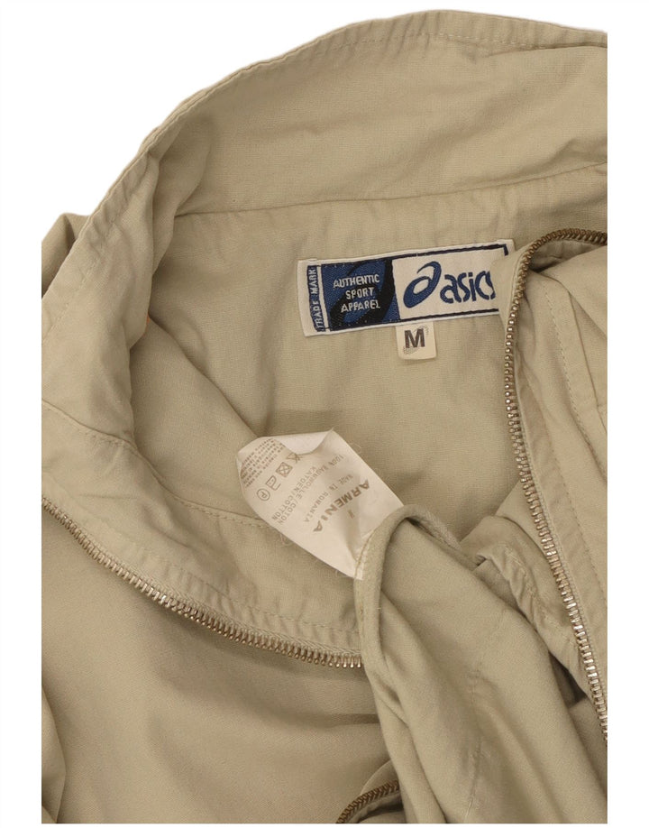 Asics Mens Rain Jacket UK 38 Medium Beige Cotton