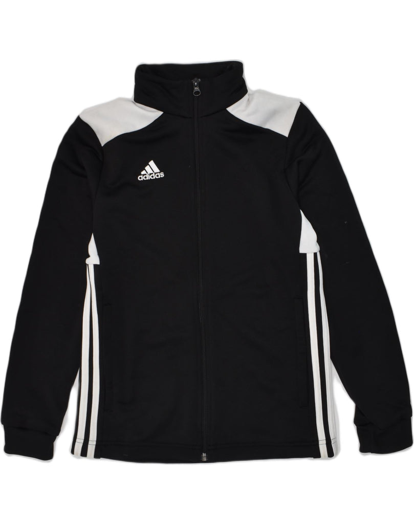 ADIDAS Boys Tracksuit Top Jacket 11-12 Years Black Colourblock Polyester | Vintage Adidas | Thrift | Second-Hand Adidas | Used Clothing | Messina Hembry 