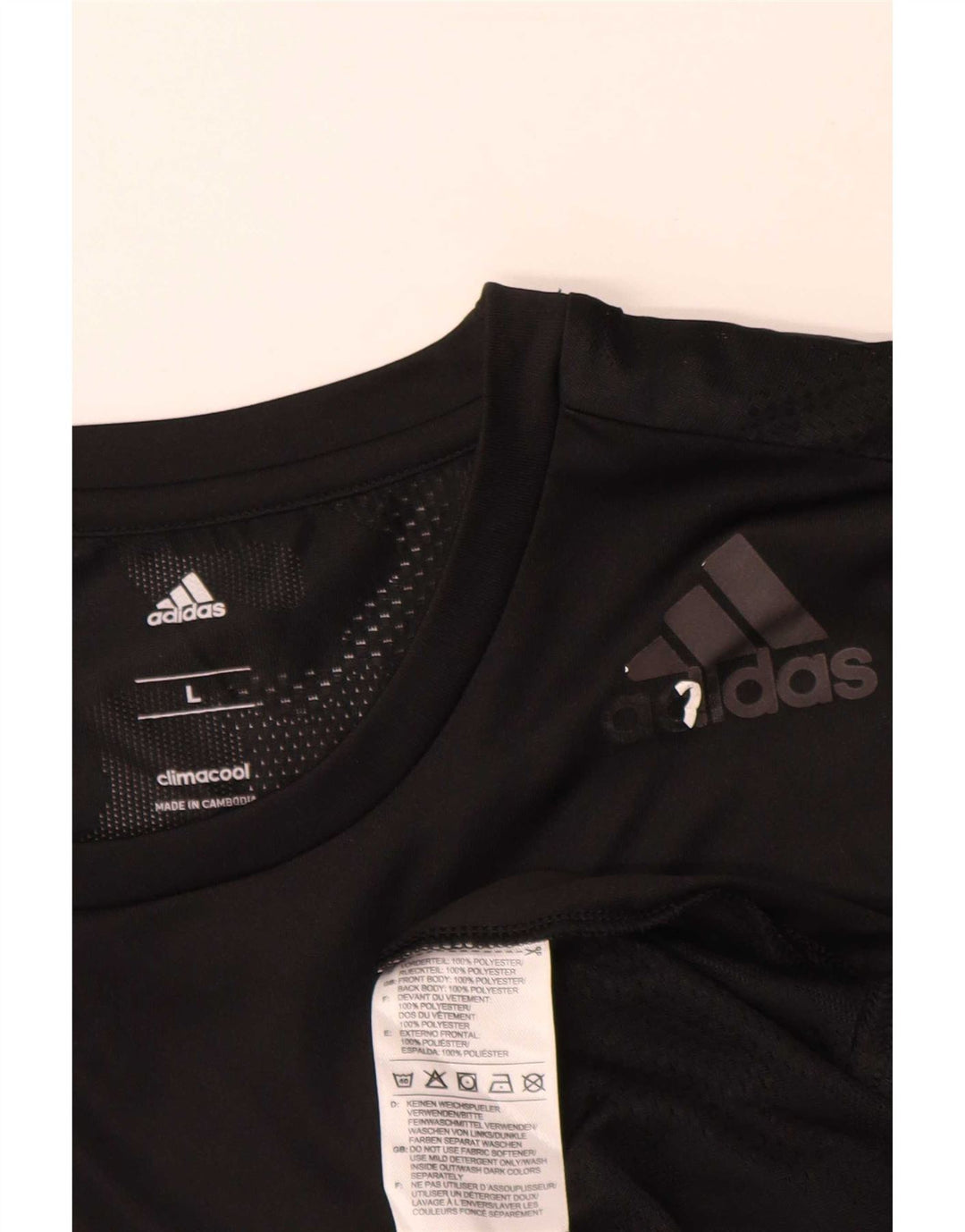 Adidas Mens Climacool T-Shirt Top Large Black Polyester