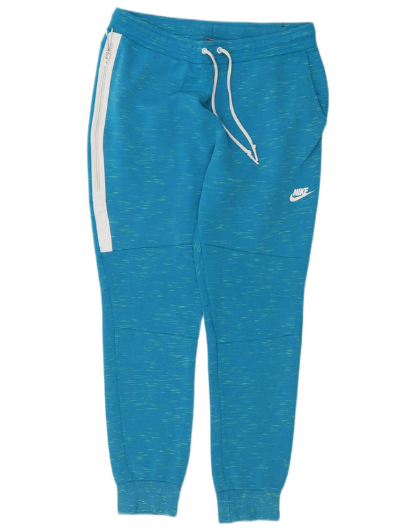 Nike Mens Tracksuit Trousers Joggers Large Blue Colourblock Cotton