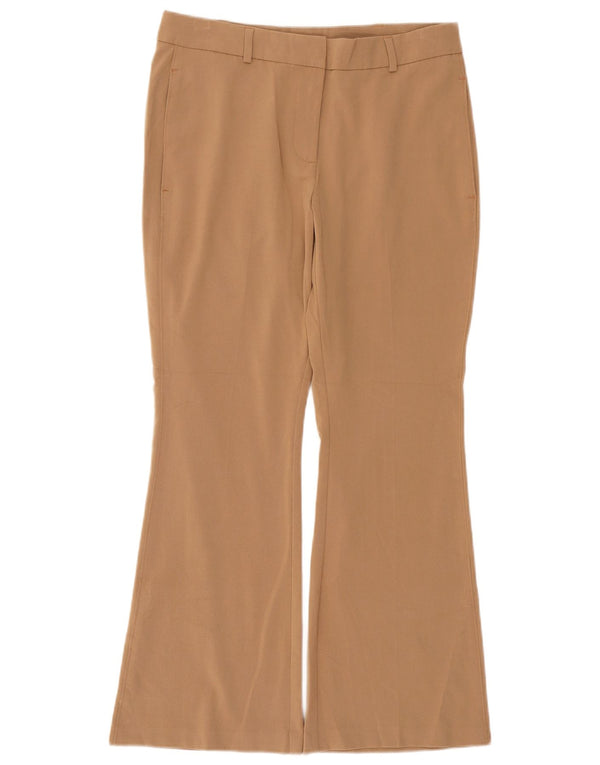 Marks & Spencer Womens Bootcut Chino Trousers UK 12 Medium W30 L28 Beige
