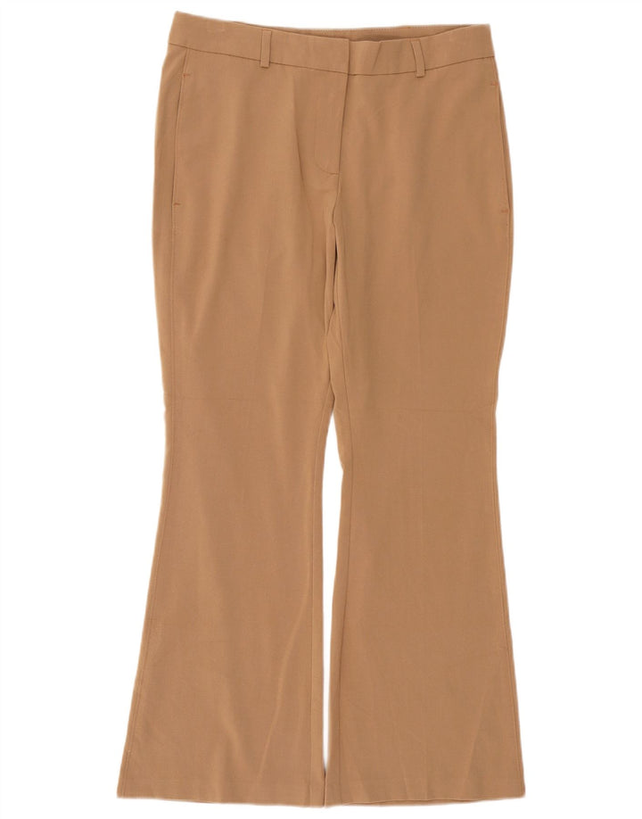 Marks & Spencer Womens Bootcut Chino Trousers UK 12 Medium W30 L28 Beige