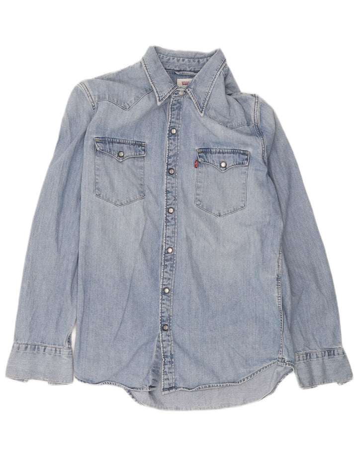 Levi's Mens Denim Shirt Medium Blue Cotton