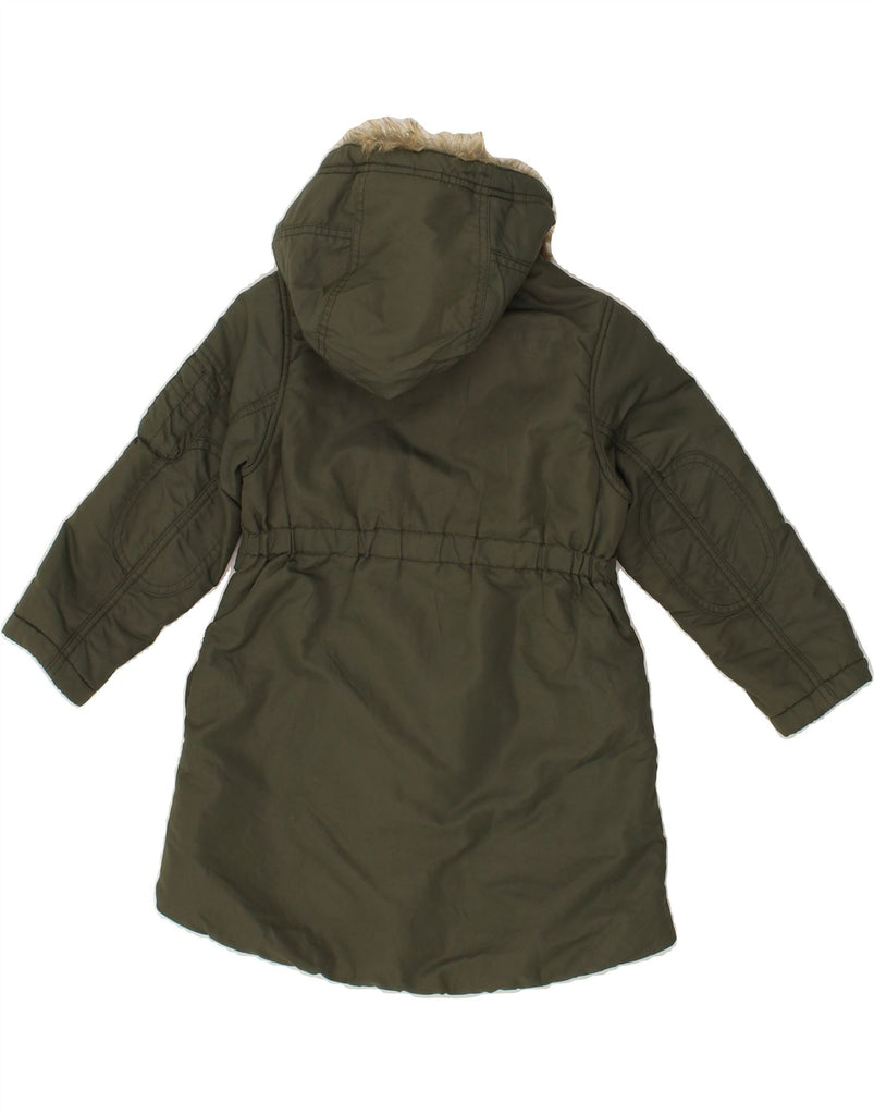 DIESEL Girls Hooded Parka Jacket 3-4 Years Green Polyester | Vintage Diesel | Thrift | Second-Hand Diesel | Used Clothing | Messina Hembry 