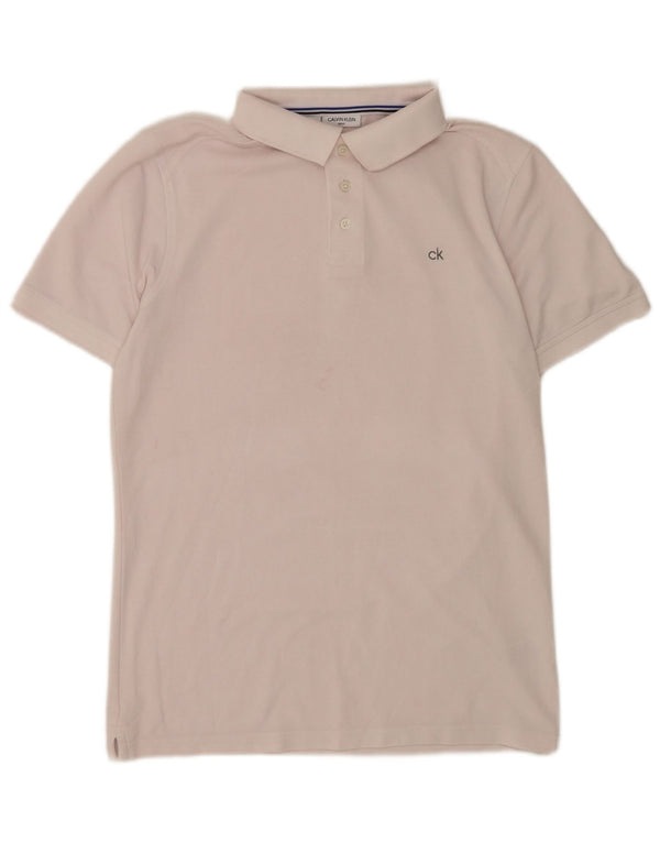 Calvin Klein Mens Polo Shirt Small Pink Cotton