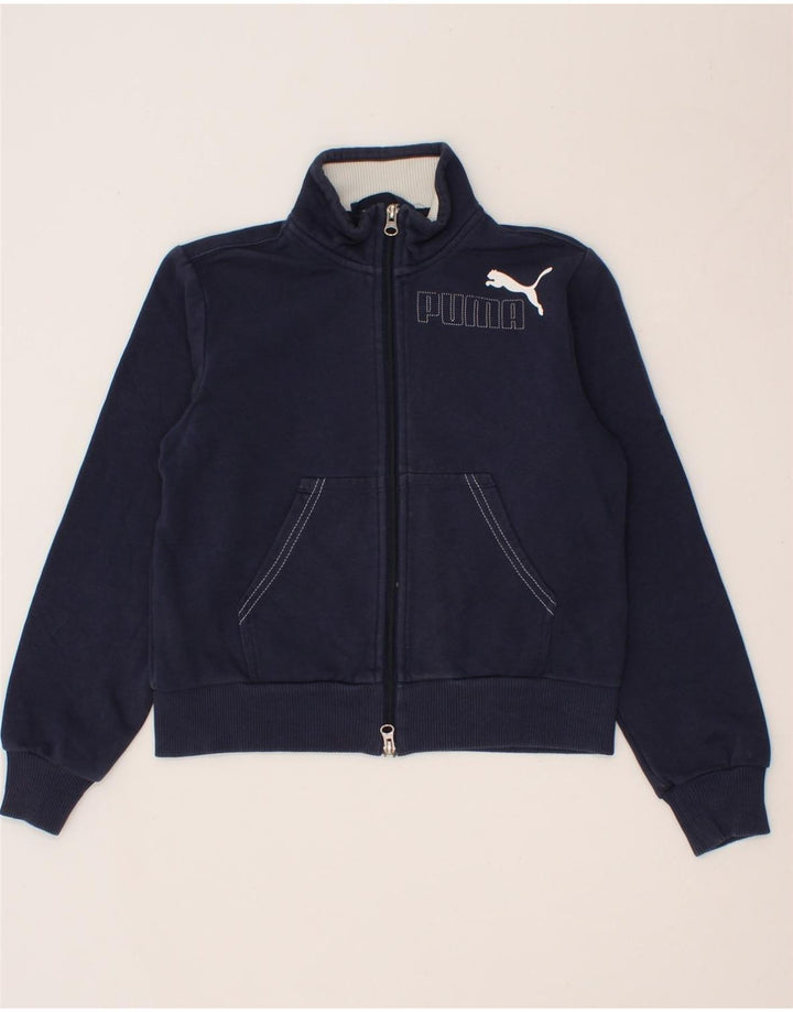 PUMA Boys Graphic Tracksuit Top Jacket 11-12 Years Large  Navy Blue Cotton Vintage Puma and Second-Hand Puma from Messina Hembry 