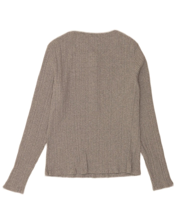Levi's Womens Regular Top Long Sleeve UK 14 Large Grey