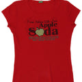 Benetton Womens Graphic T-Shirt Top UK 14 Medium Red Cotton