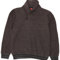 IZOD Mens Shawl Neck Jumper Sweater Medium Grey Cotton