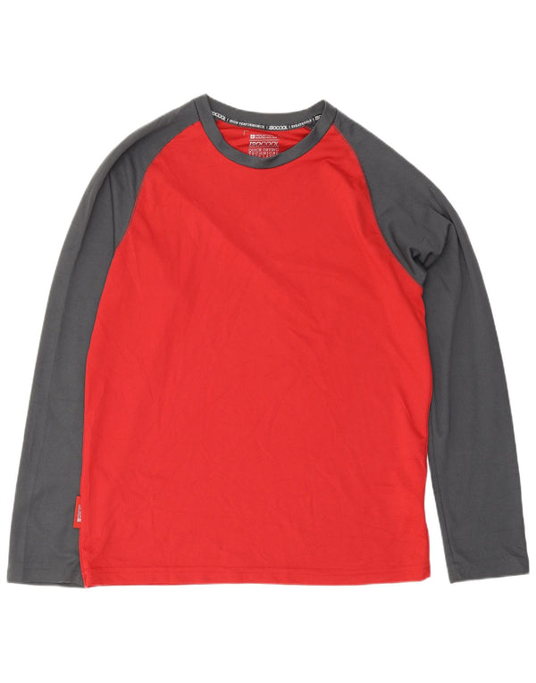 Mountain Warehouse Mens IsoCool Top Long Sleeve Medium Red Colourblock