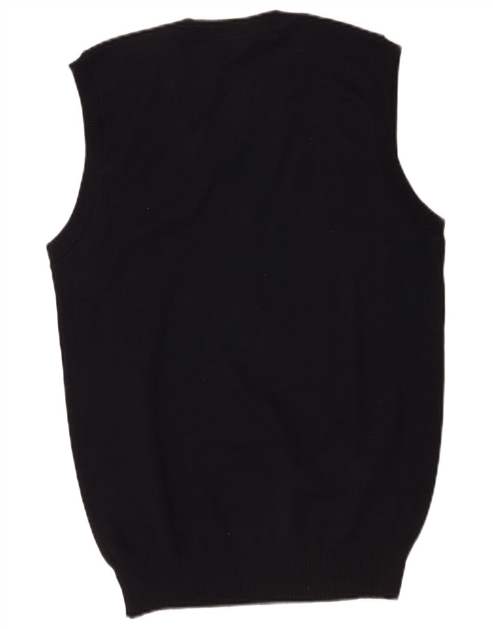 Liabel Mens Vest Tank Top Small Navy Blue Virgin Wool