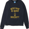 CHAMPION Womens Graphic Sweatshirt Jumper UK 12 Medium Navy Blue Cotton Vintage Champion and Second-Hand Champion from Messina Hembry 