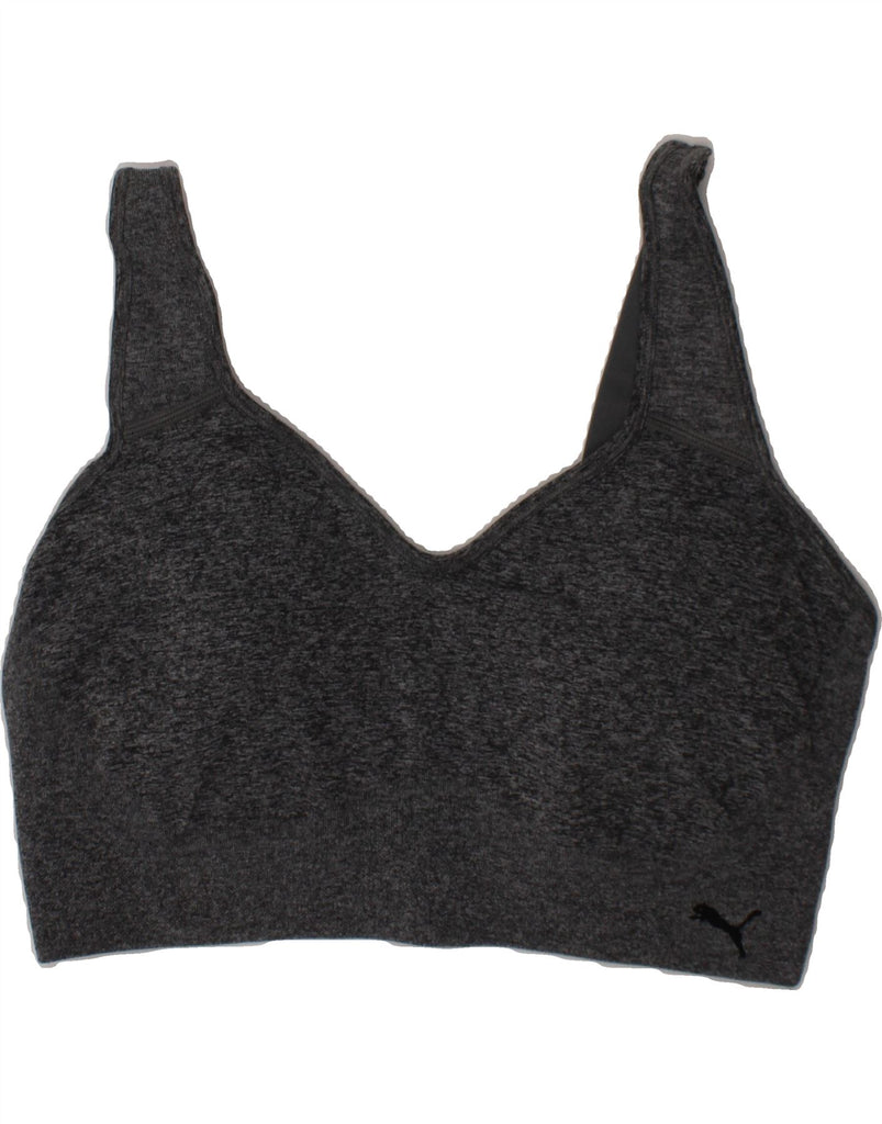 PUMA Womens Sport Bra Top UK 18 XL Grey Flecked Nylon Vintage Puma and Second-Hand Puma from Messina Hembry 
