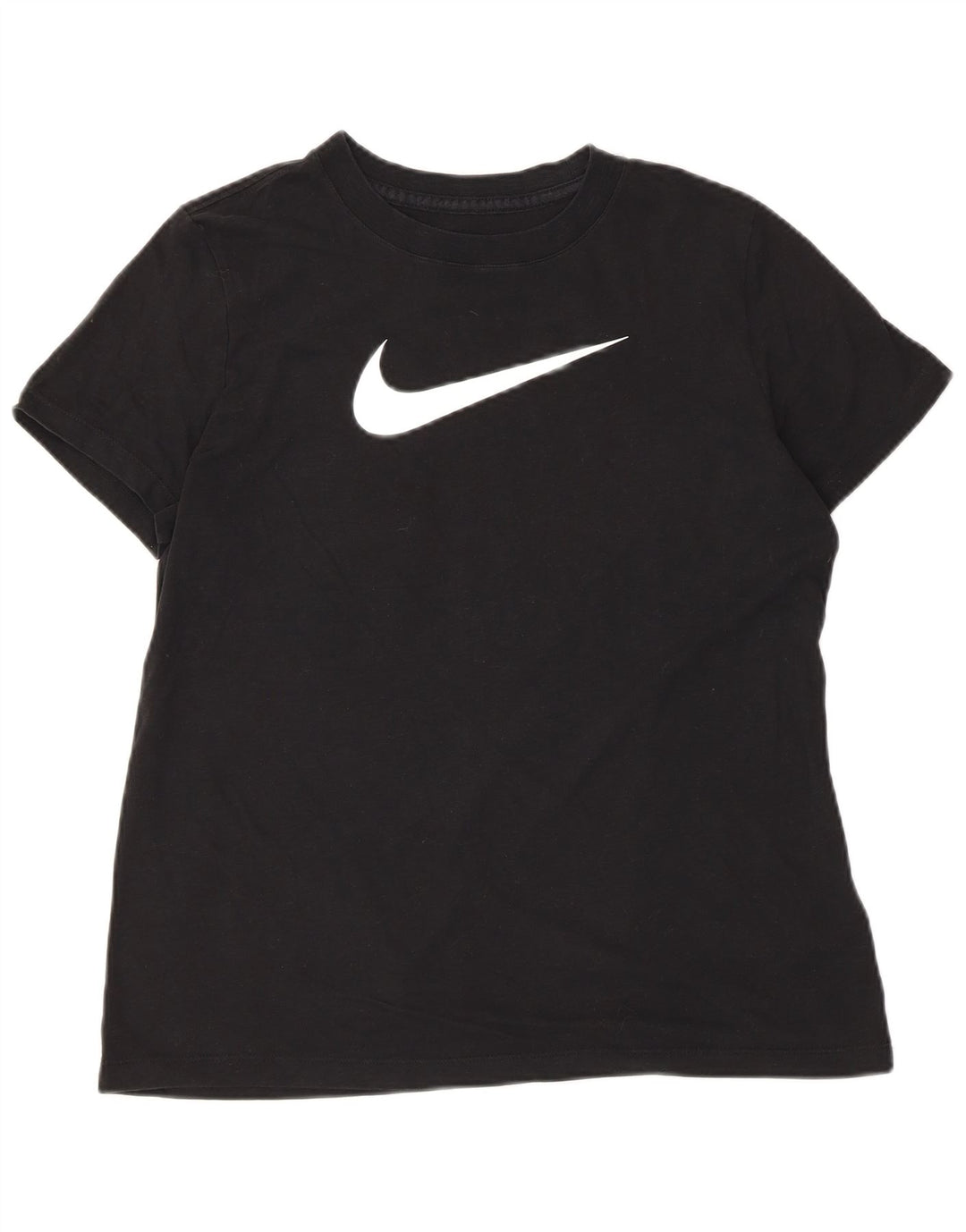 Nike Womens Dri Fit Graphic T-Shirt Top UK 14 Medium Black Cotton