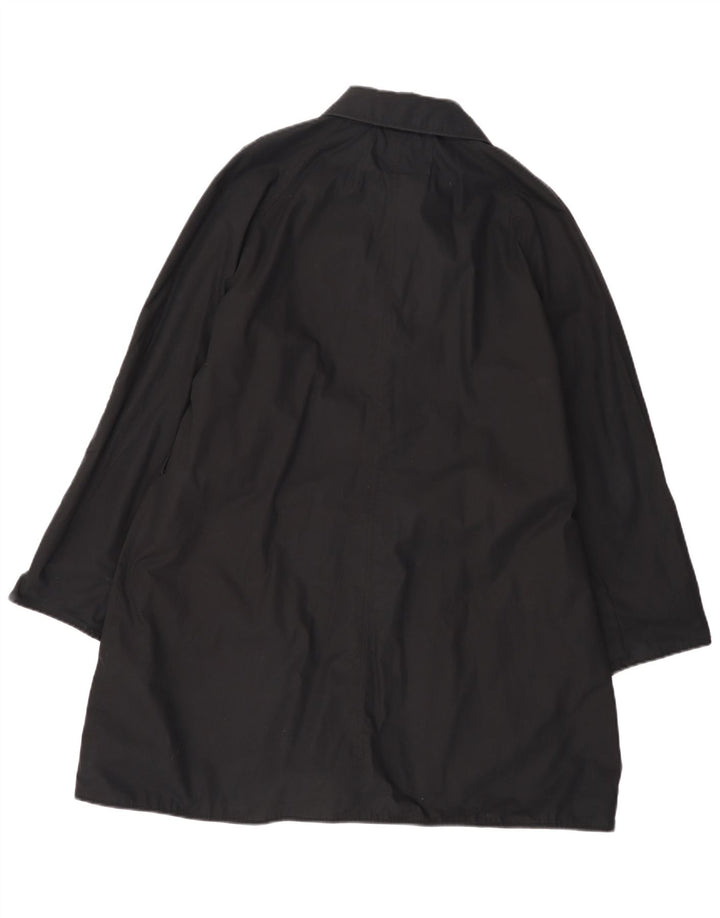 HOBBS Womens Abstract Pattern Reversible Overcoat UK 16 Large  Black