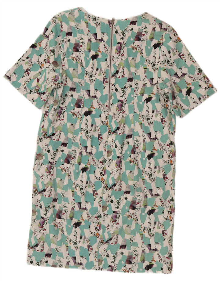 Cos Womens Regular Shift Dress EU 38 Medium Multicoloured Geometric Cotton