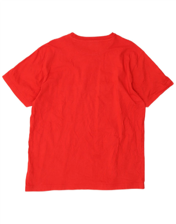 CHAMPION Mens Graphic T-Shirt Top Large Red Cotton