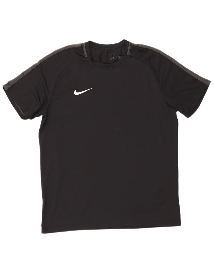Nike Mens Dri Fit T-Shirt Top XL Black Colourblock Polyester