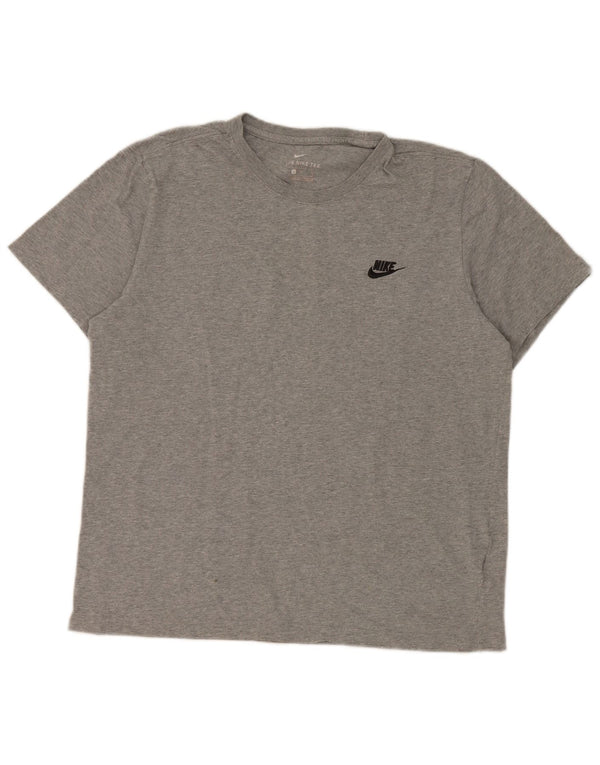 Nike Mens T-Shirt Top Large Grey Cotton