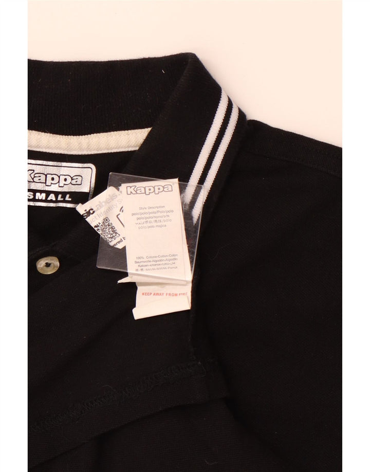 KAPPA Mens Polo Shirt Small Black Cotton