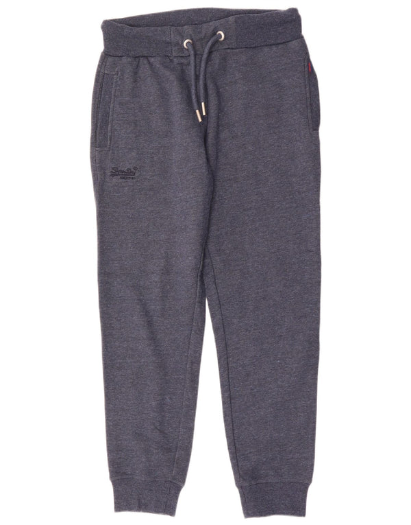 Superdry Mens Tracksuit Trousers Joggers Small Navy Blue Cotton