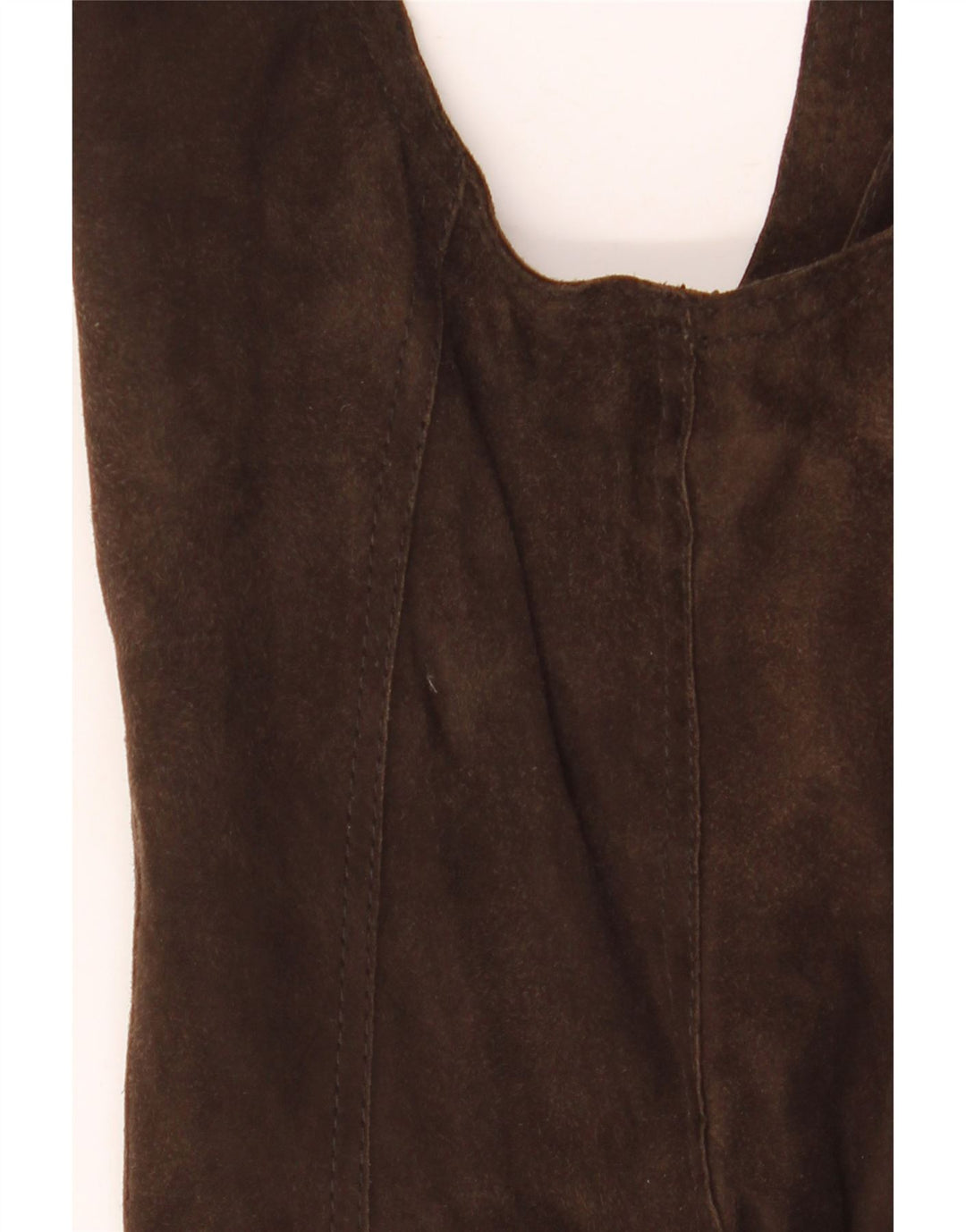 Marc O'Polo Womens Suede Waistcoat EU 38 Medium Brown Leather