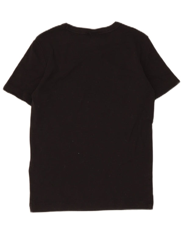 Champion Girls Graphic T-Shirt Top 9-10 Years Medium Black Cotton