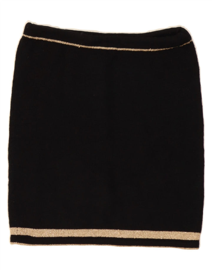 VINTAGE Womens Knit Pencil Skirt W28 Medium  Black Vintage Vintage and Second-Hand Vintage from Messina Hembry 