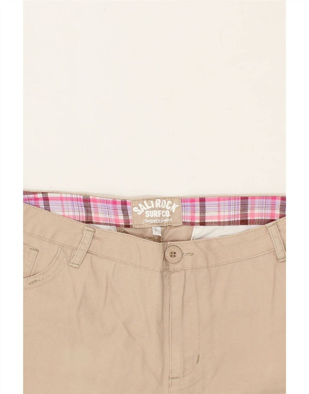 SALTROCK Womens Straight Capri Trousers W36 L21 Beige Cotton Vintage Saltrock and Second-Hand Saltrock from Messina Hembry 