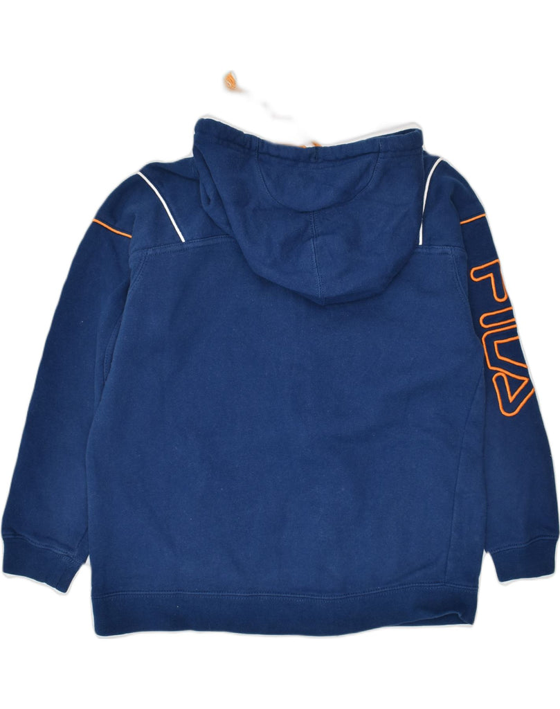 FILA Boys Graphic Zip Hoodie Sweater 11-12 Years Navy Blue Cotton | Vintage | Thrift | Second-Hand | Used Clothing | Messina Hembry 