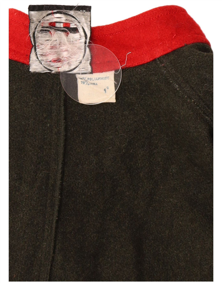 Vintage Womens Cape Coat One Size Khaki Wool