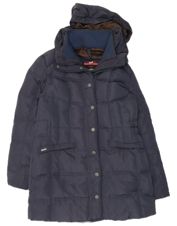 PEPE Jeans Womens Hooded Padded Coat UK 18 XL Navy Blue
