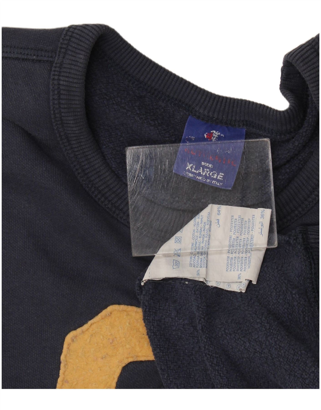 Champion Mens Graphic Sweatshirt Jumper XL Navy Blue Cotton