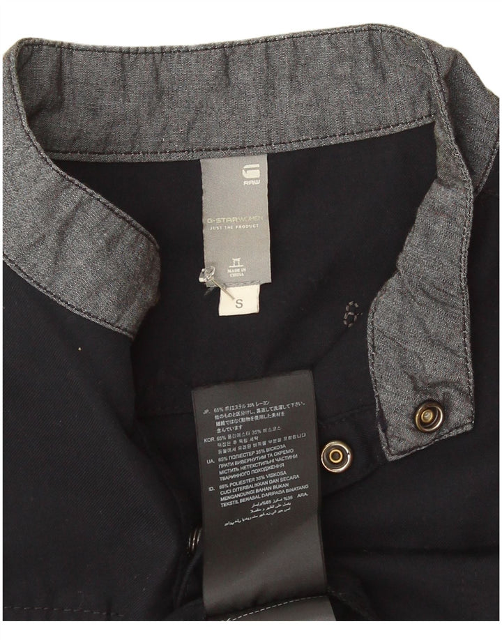 G-Star Womens Sleeveless A-Line Dress UK 8 Small Navy Blue Polyester