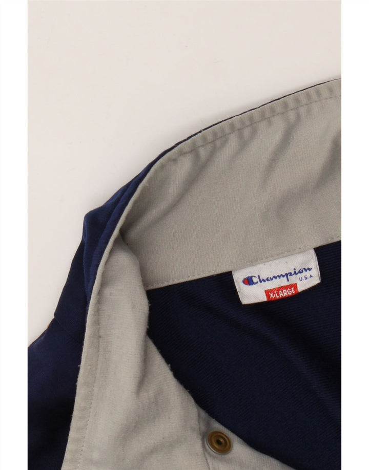 Champion Mens Graphic Tracksuit Top Jacket XL Blue Colourblock