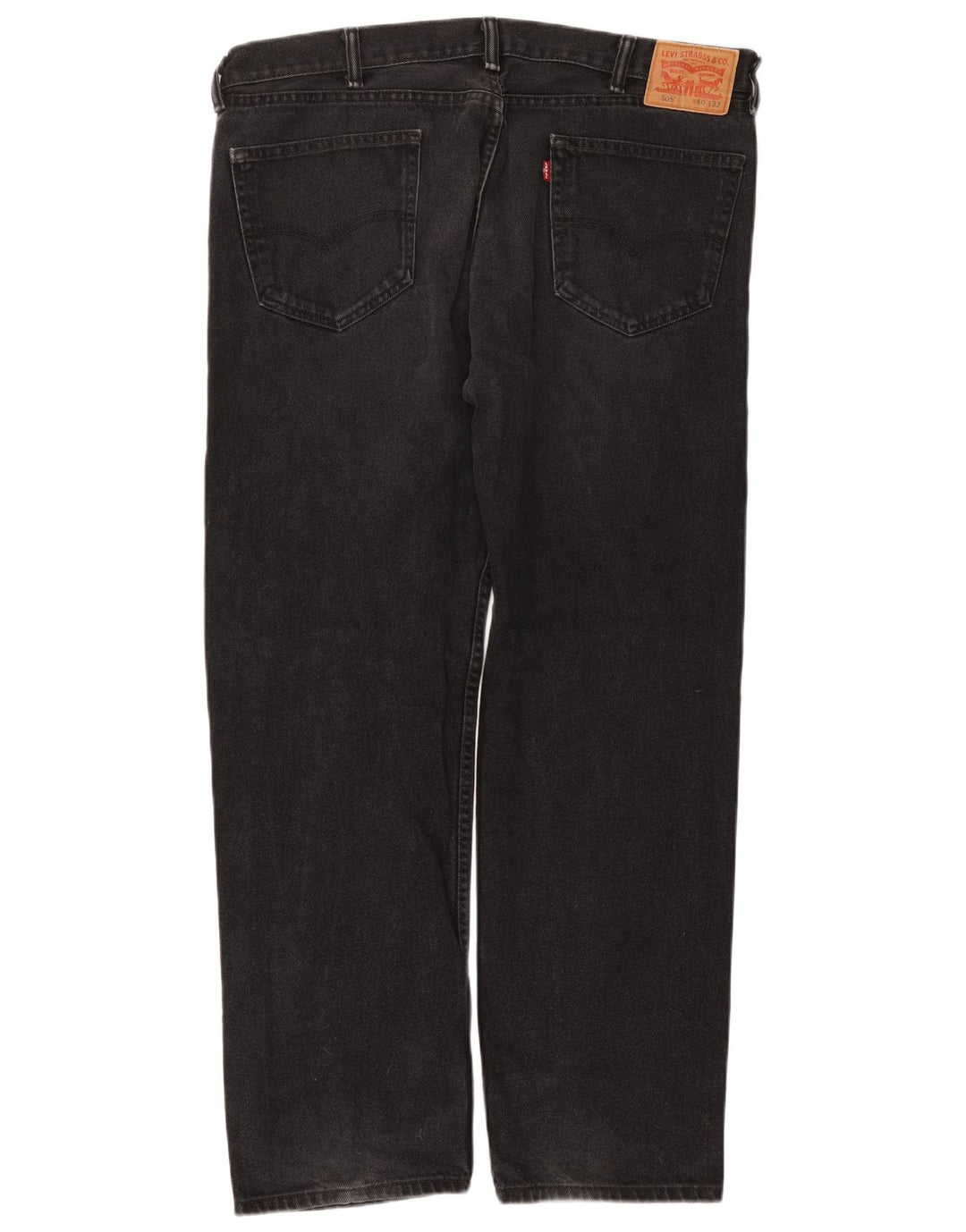 Levi's Mens 505 Straight Jeans W40 L32 Black Cotton