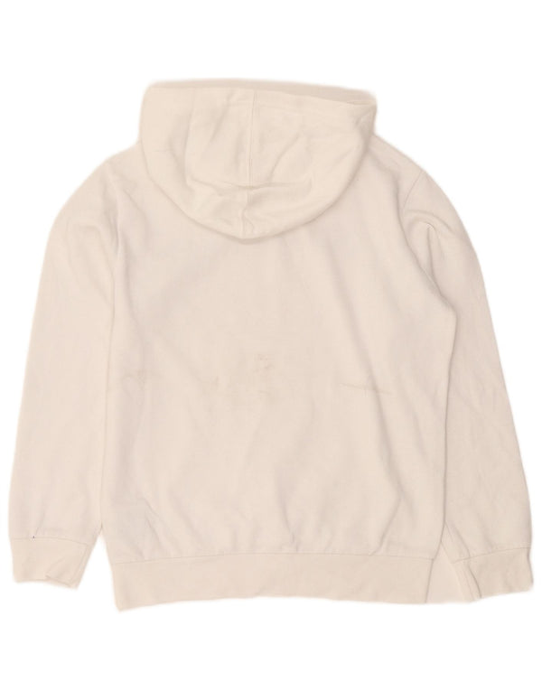 Adidas Boys Graphic Hoodie Jumper 11-12 Years Large White Cotton